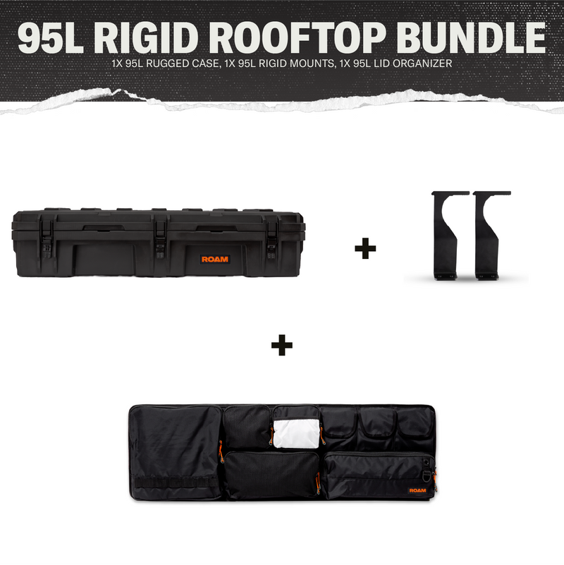 95L Rigid Rooftop Bundle contents