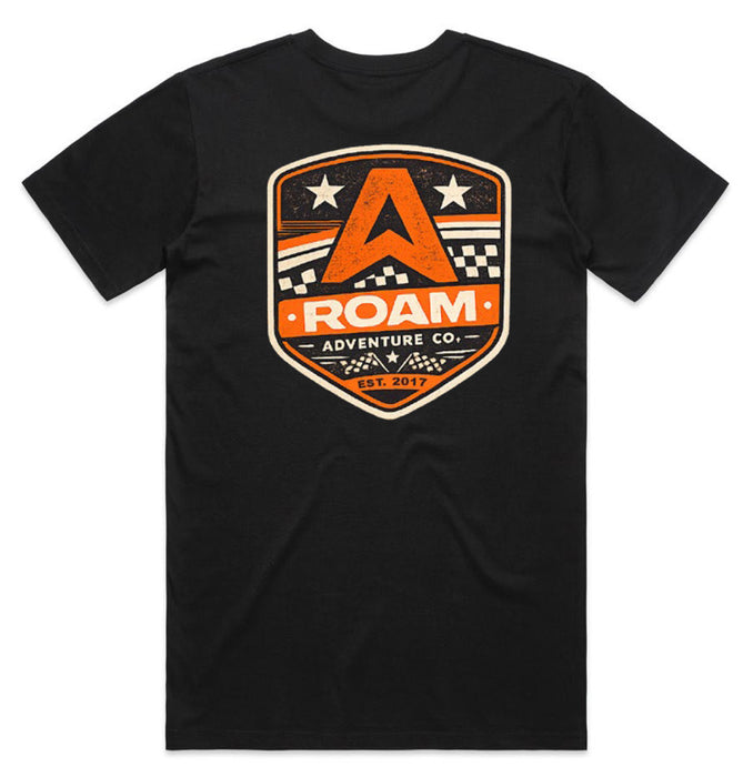 Roam Black/Orange Checkered Tee Shirt