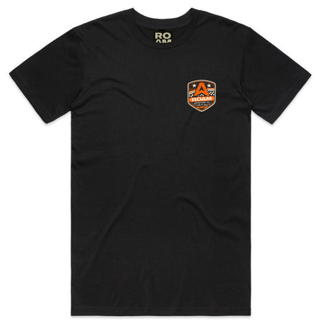 Roam Black/Orange Checkered Tee Shirt