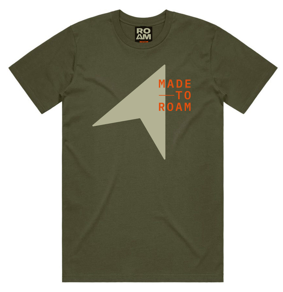 Roam Olive Compass Tee - s-1 enlarged image 1
