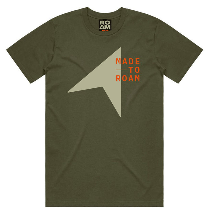 Roam Olive Compass Tee