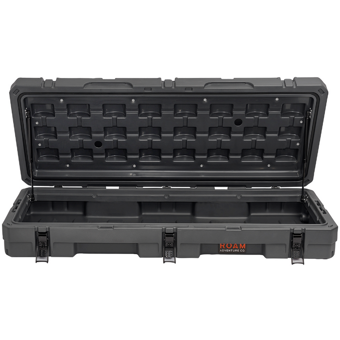 Interior view of the ROAM 83L Rugged Case — low-profile, heavy-duty storage case